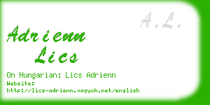 adrienn lics business card